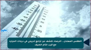 الطقس المعتدل.. الأرصاد تكشف عن تراجع تدريجي في درجات الحرارة مع قرب ختام الصيف